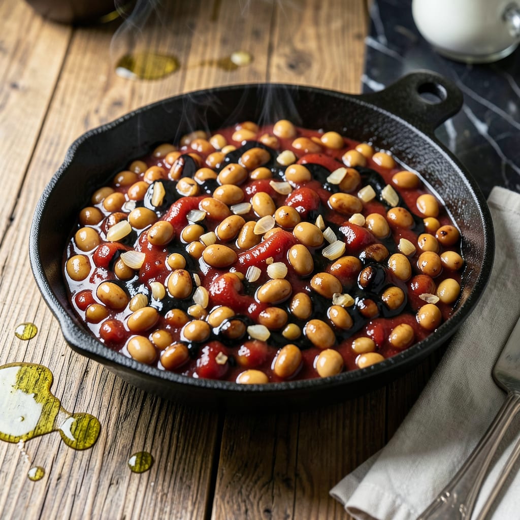 Complete homemade bbq beans recipe overview image