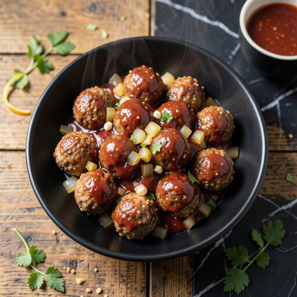 Visual representation of Homemade BBQ Meatball Recipe: Smoky Sweet Bites for Game Day