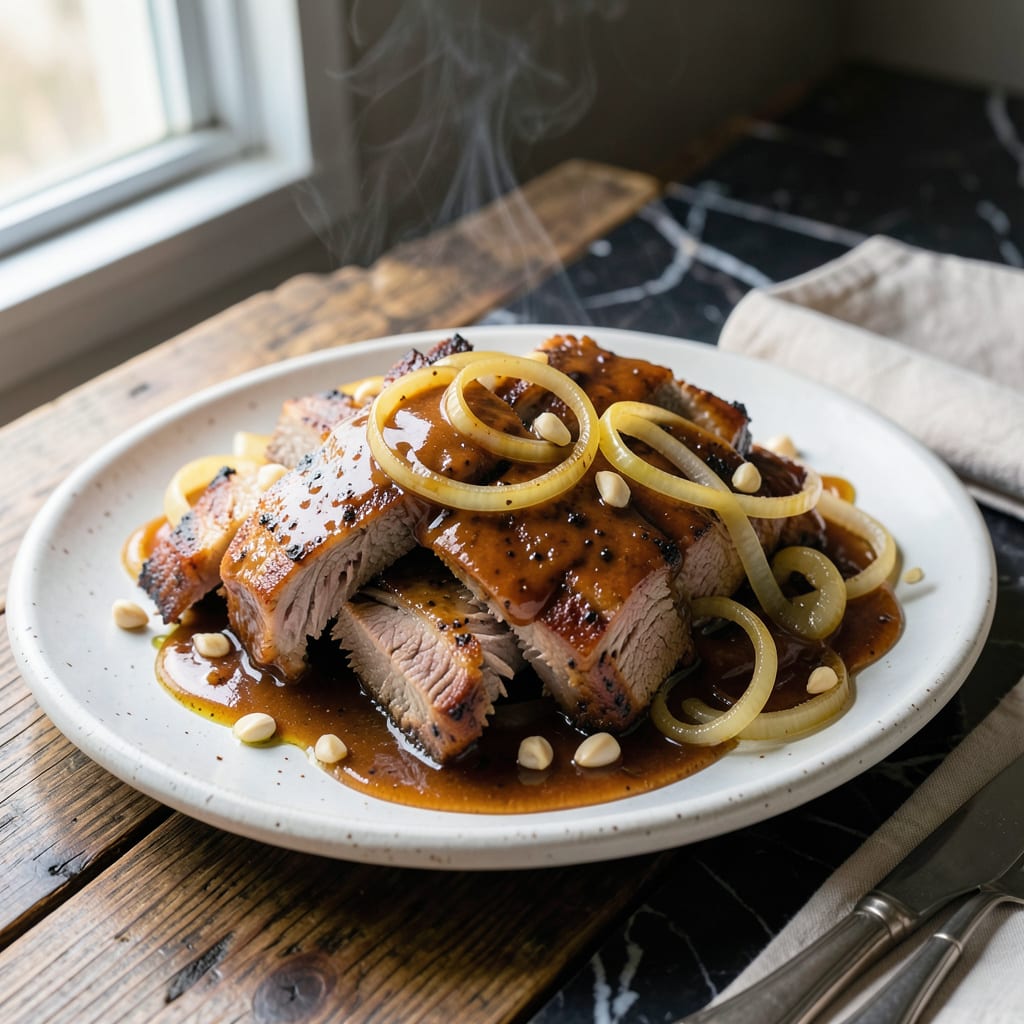 homemade bbq pulled pork recipe example with annotations