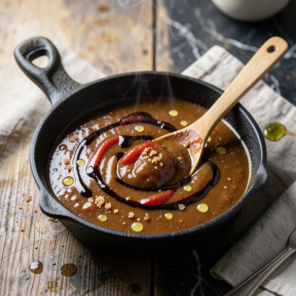 Homemade Kansas City BBQ Sauce Recipe: Sweet Molasses and Bold Smokiness example with annotations