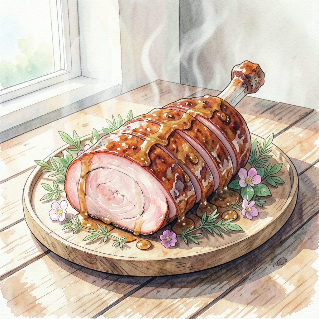Visual representation of Honey Baked Ham BBQ Recipe: Sweet & Smoky Glazed Perfection