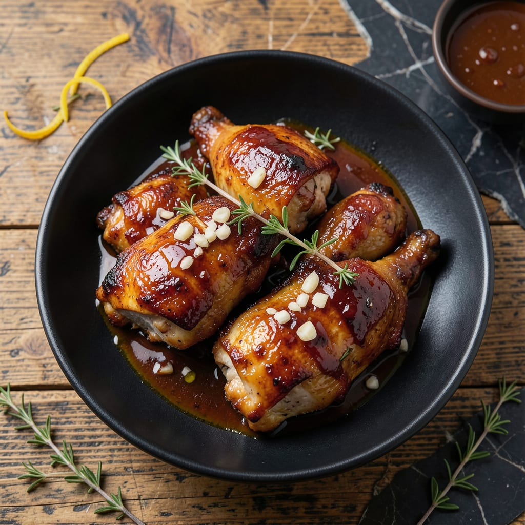 Comprehensive honey bbq baked chicken thighs recipe visual reference