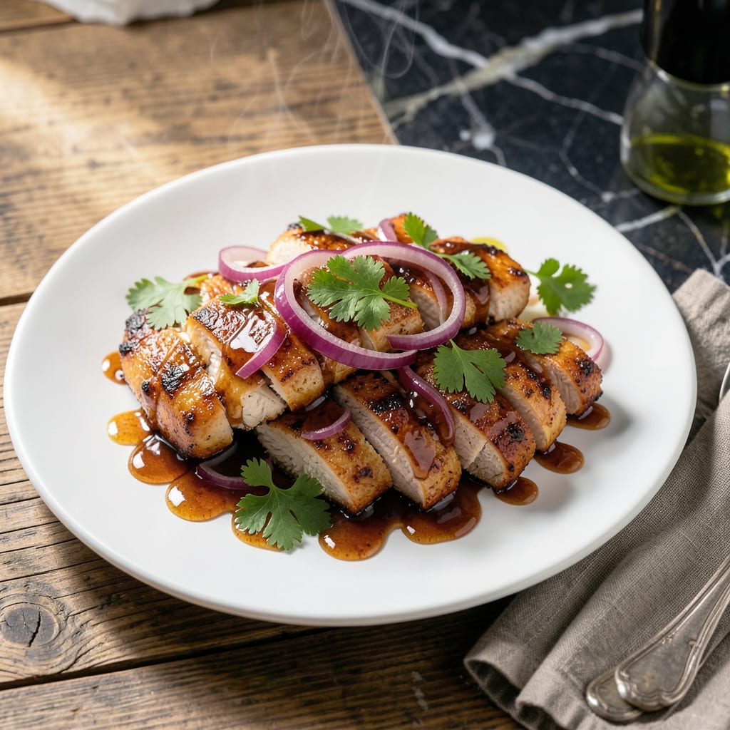 honey bbq chicken strips recipe example with annotations