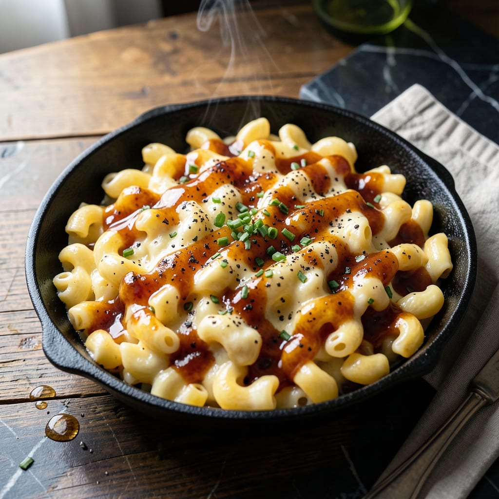 Honey BBQ Mac and Cheese Recipe: Sweet and Smoky Cheesy Indulgence example with annotations