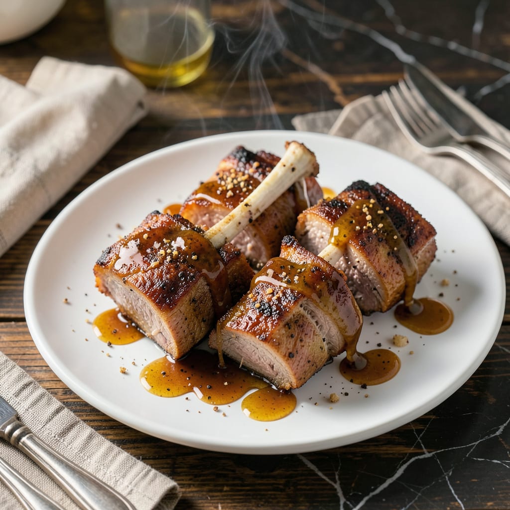Honey BBQ Pork Recipe: Sticky Glaze and Succulent Chops illustration with key details