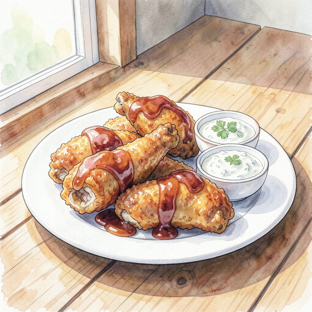 Honey BBQ Wing Sauce Recipe: Sweet Heat for Any Wings example with annotations