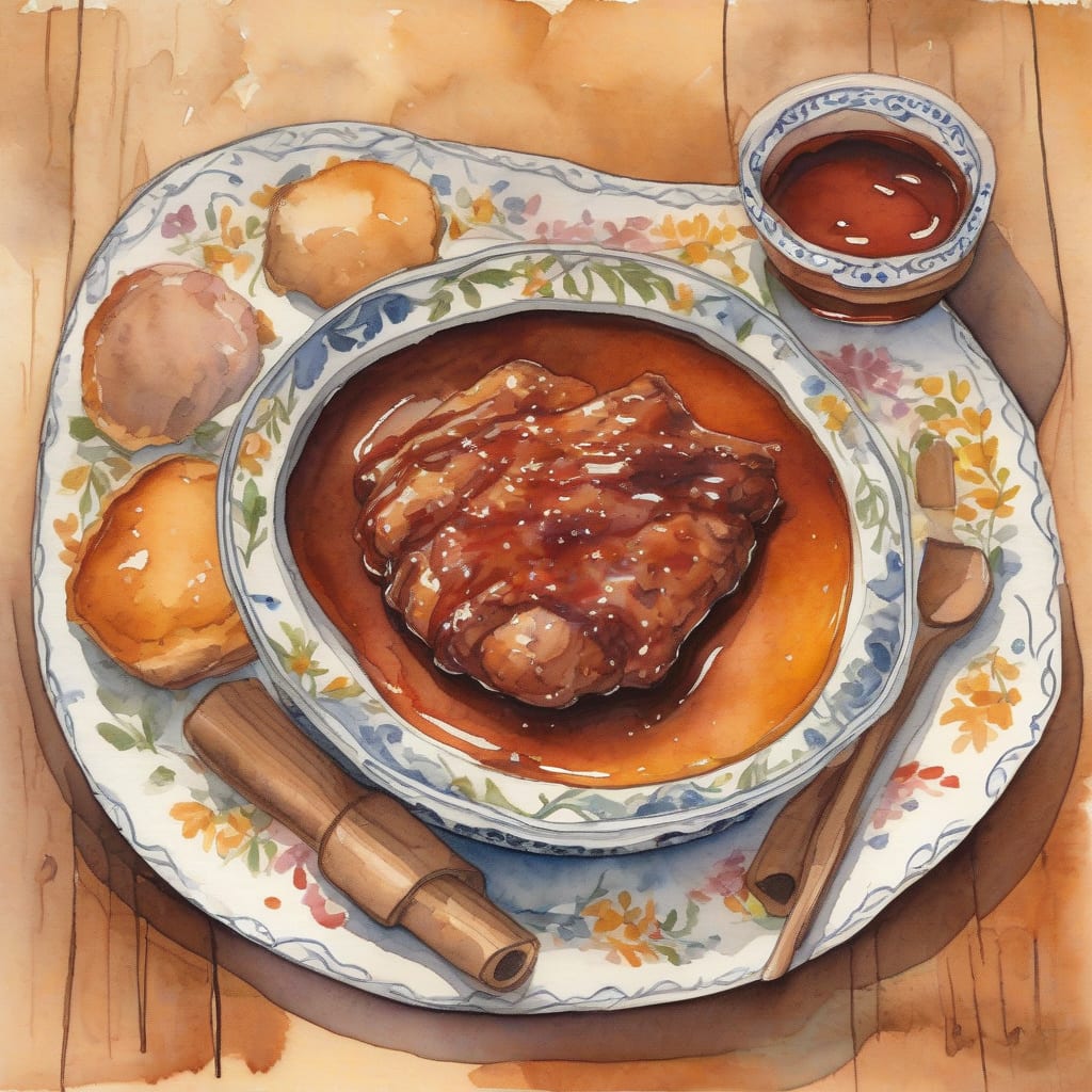 Honey Bourbon BBQ Sauce Recipe: Sweet and Smoky Perfection illustration with key details