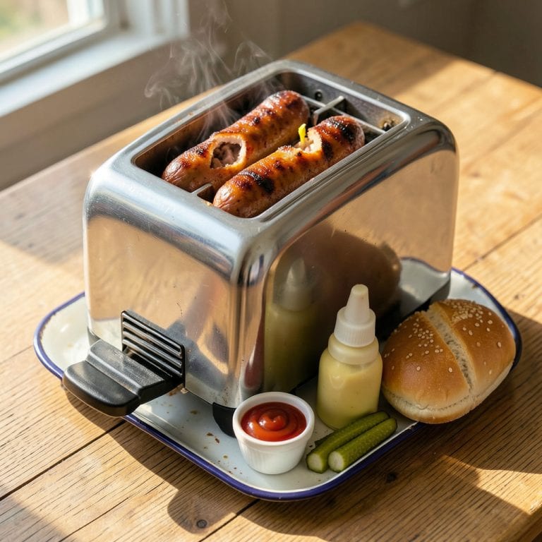 Visual representation of Hot Dog in a Toaster: Crispy, Juicy Snack in 5 Minutes Flat