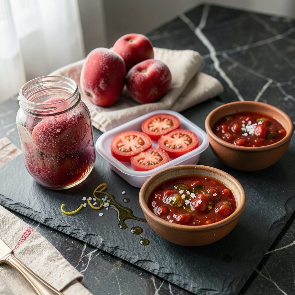 Visual representation of How Long Are Frozen Tomatoes Good For: Shelf Life and Storage Tips