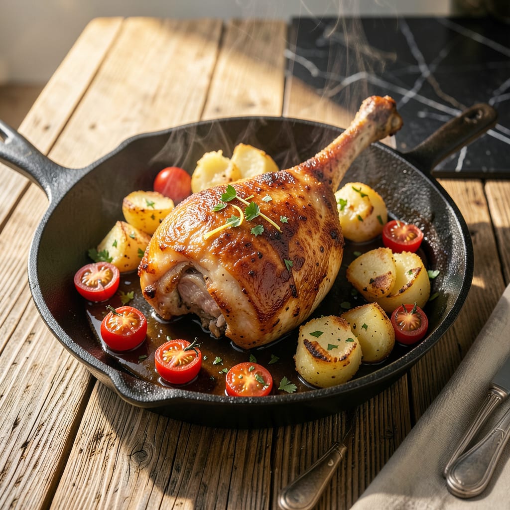 how long to pan fry chicken leg quarters example with annotations