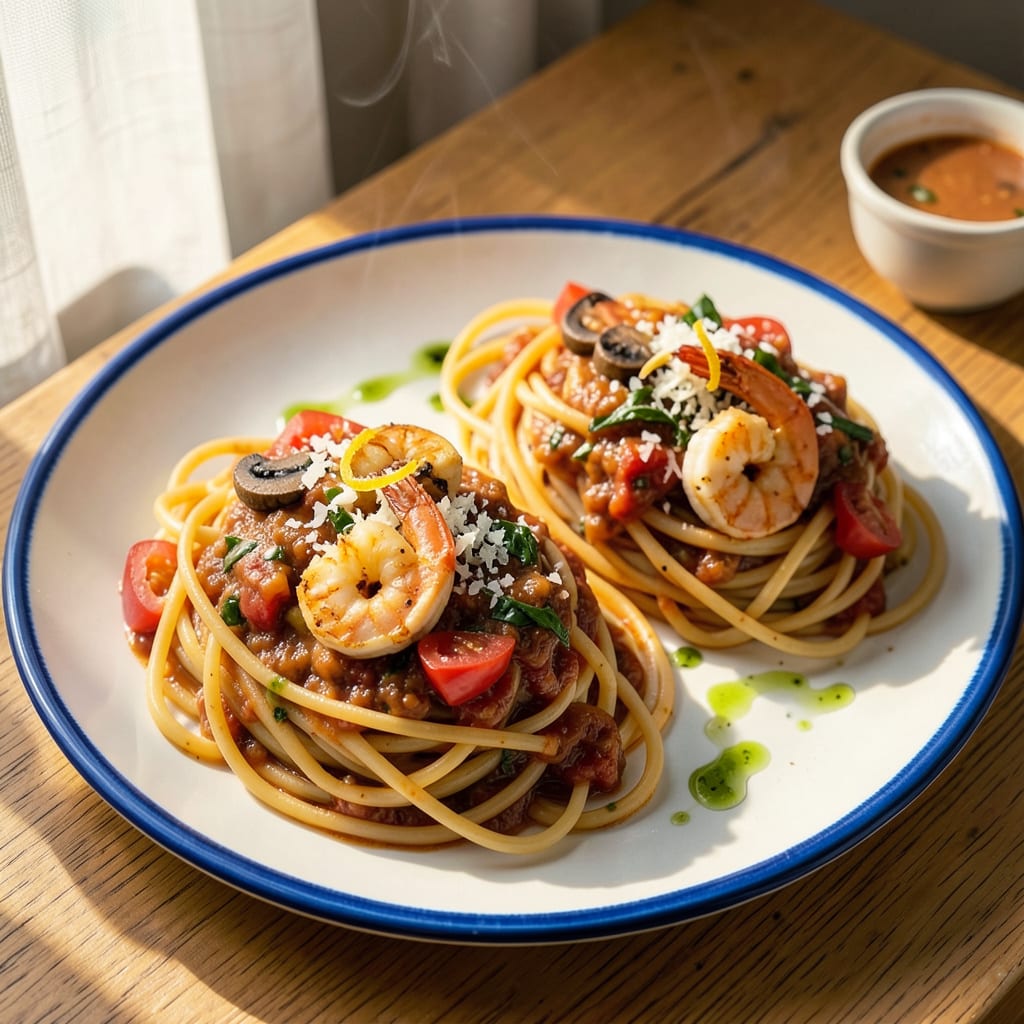 how much spaghetti for 2 person illustration with key details