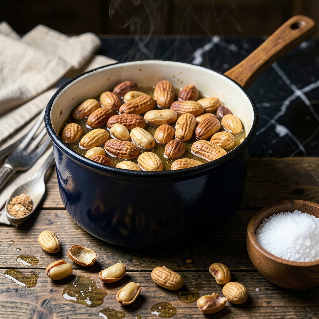 How to Boil Peanuts With Shell: Southern Style Salty Snack in 3 Hours example with annotations