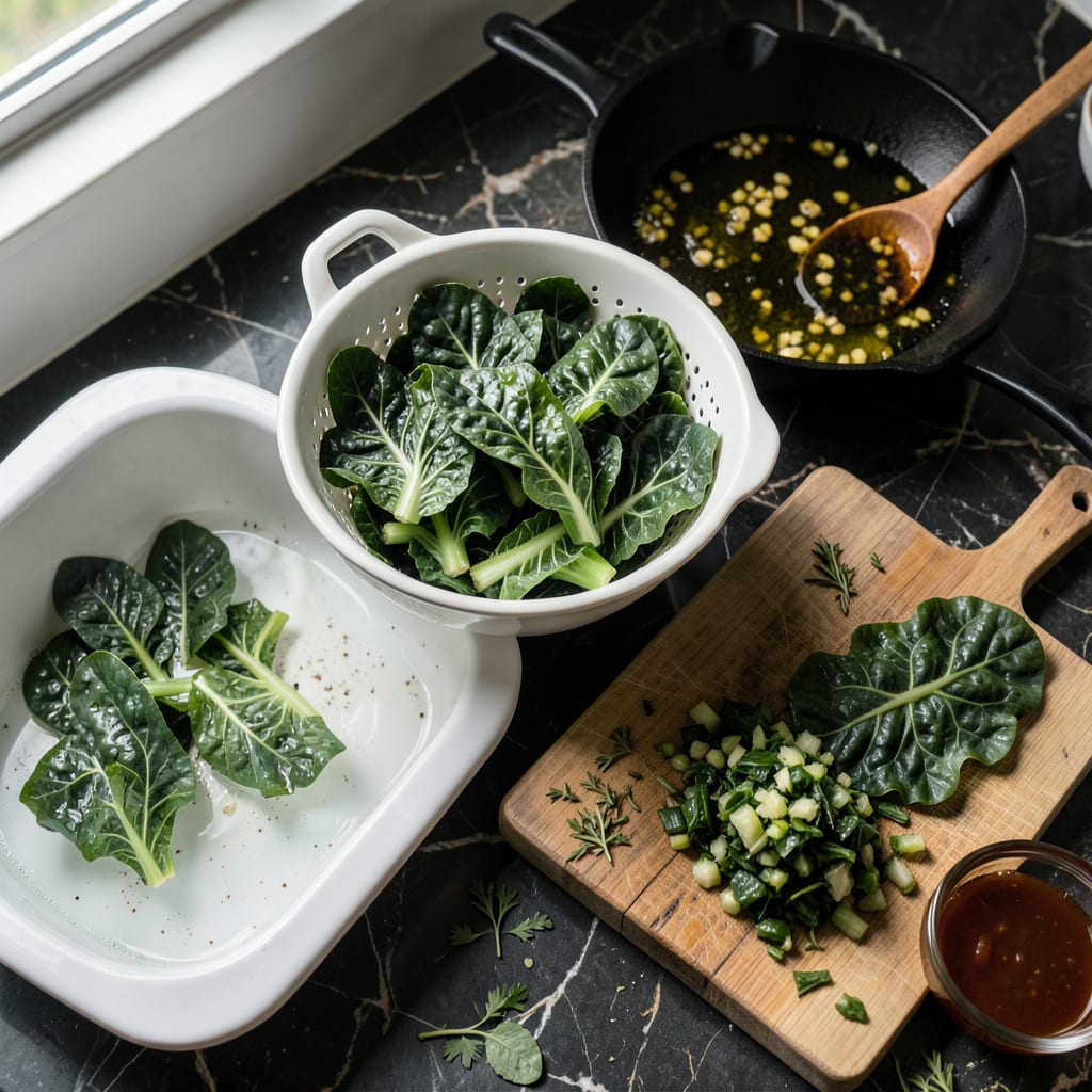 Complete How to Clean and Cook Collard Greens: Southern Style Tenderness in 45 Minutes overview image