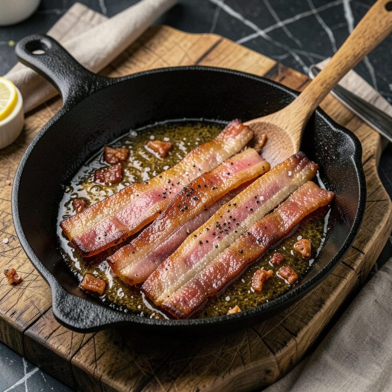 how to cook really thick bacon illustration with key details