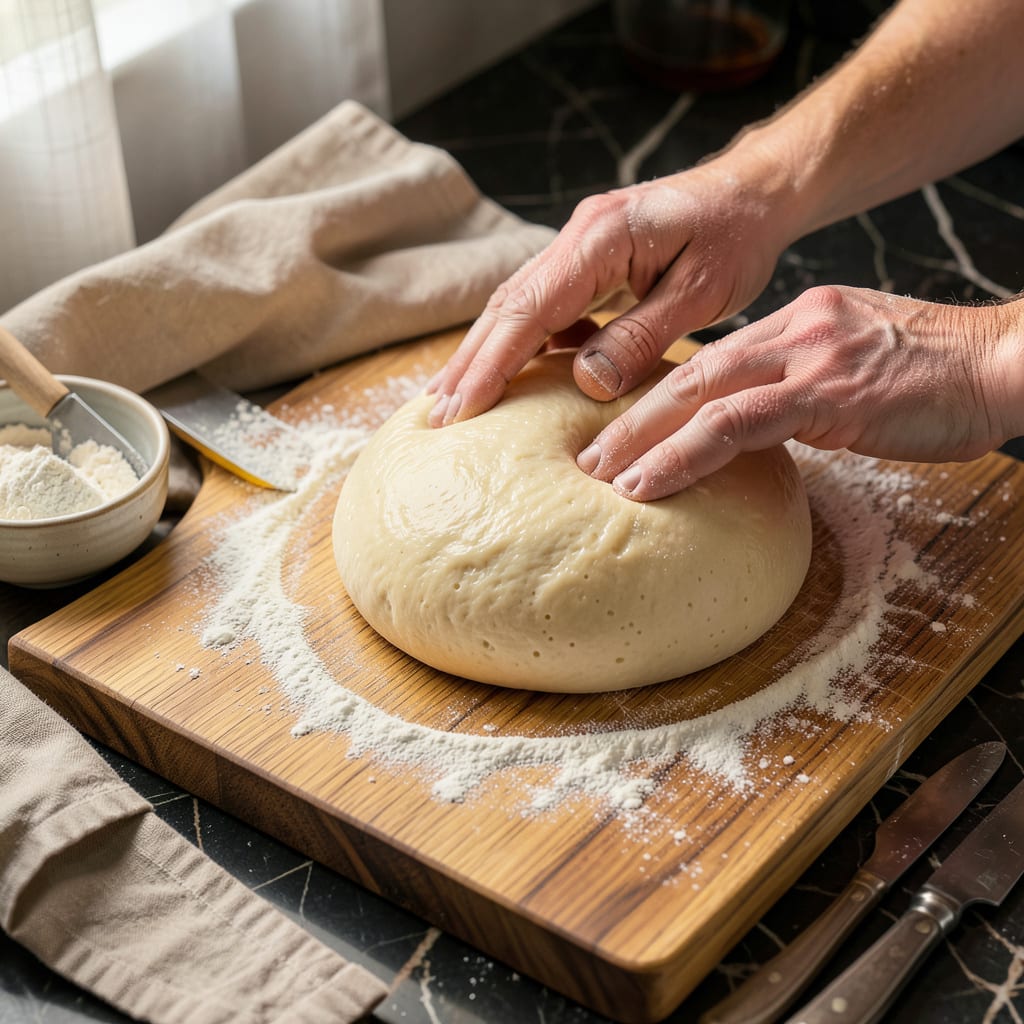 How to Deflate Dough: The Baker’s Trick for Perfectly Light Results illustration with key details