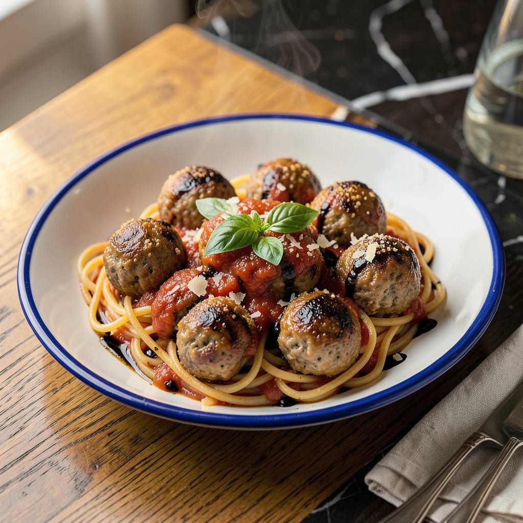 Visual representation of how to keep meatballs from falling apart