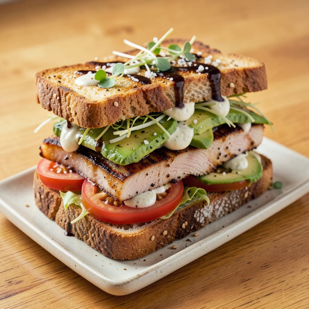 Visual representation of how to make a sandwitch