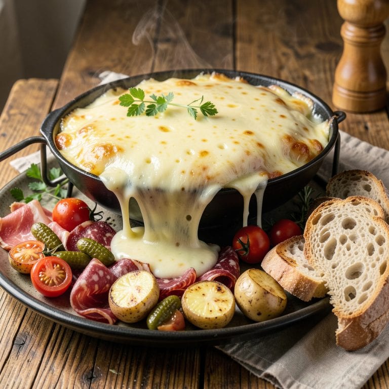 how to melt raclette cheese example with annotations