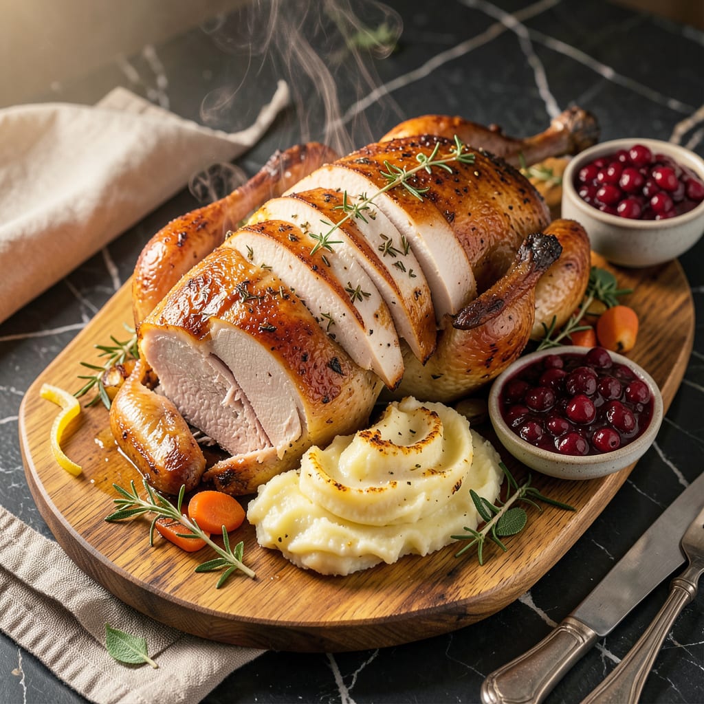 Visual representation of how to reheat fully cooked turkey