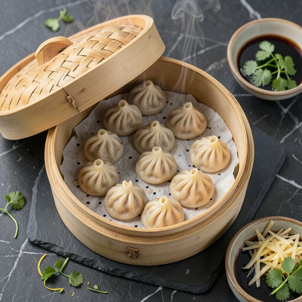 How to Steam Soup Dumplings: Perfectly Pleated XLB With Juicy Centers illustration with key details