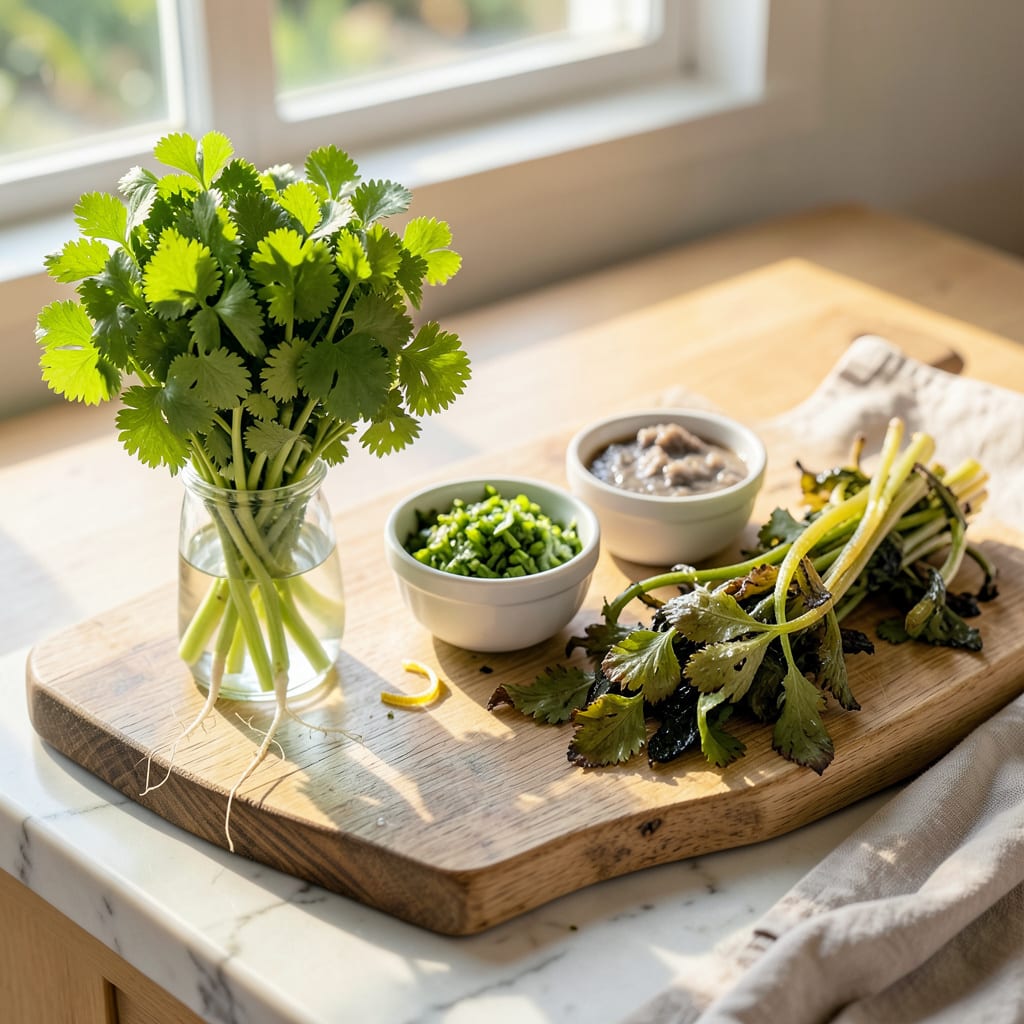 how to tell if cilantro is bad example with annotations