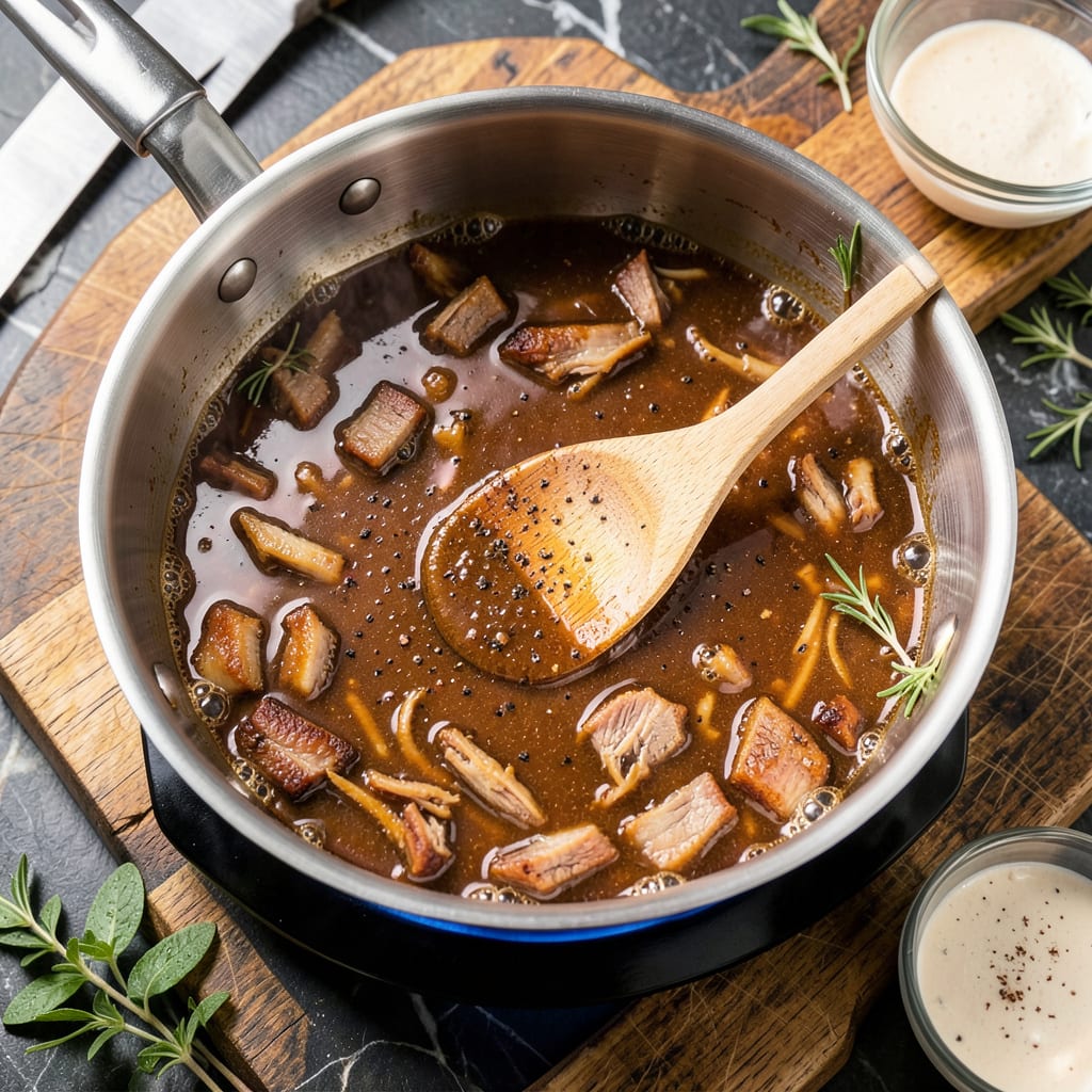 How to Thicken Pulled Pork Sauce: 3 Chef Approved Methods for Rich, Clingy Results example with annotations