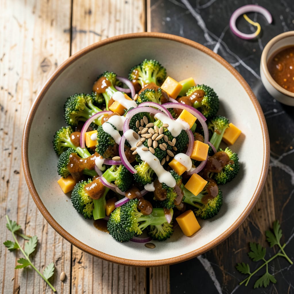 Comprehensive hutchins bbq broccoli salad recipe visual reference