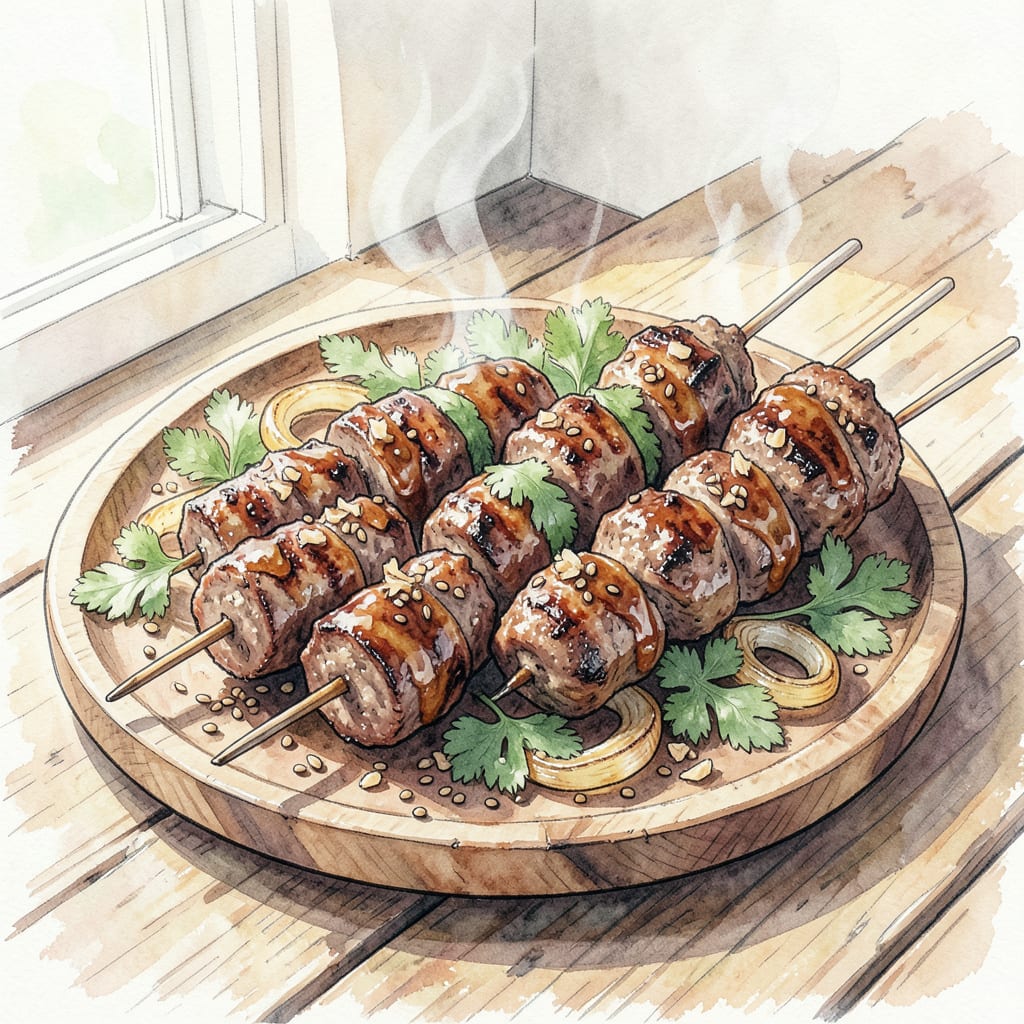 Visual representation of Indian Seekh Kebab BBQ Recipe: Juicy Skewers on the Grill