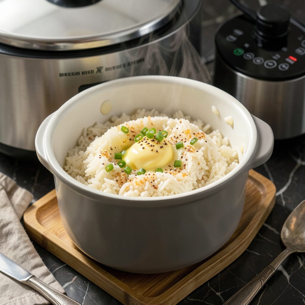 Instant Rice in a Rice Cooker: Fluffy Grains Ready in Minutes illustration with key details