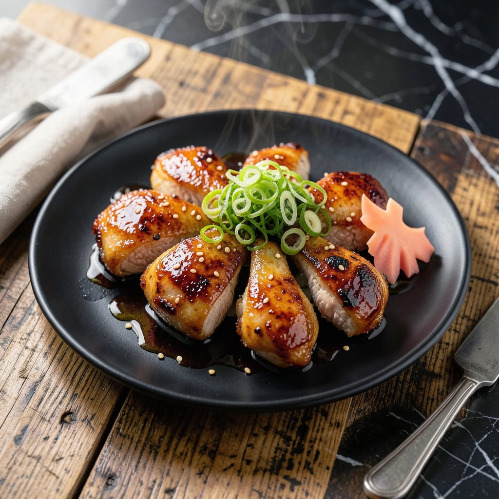 Japanese BBQ Chicken Recipe: Yakitori Style Glaze With Charred Sweetness example with annotations