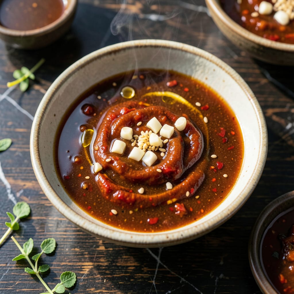 KBBQ Dipping Sauce Recipe: Sweet and Smoky Korean BBQ Essence example with annotations
