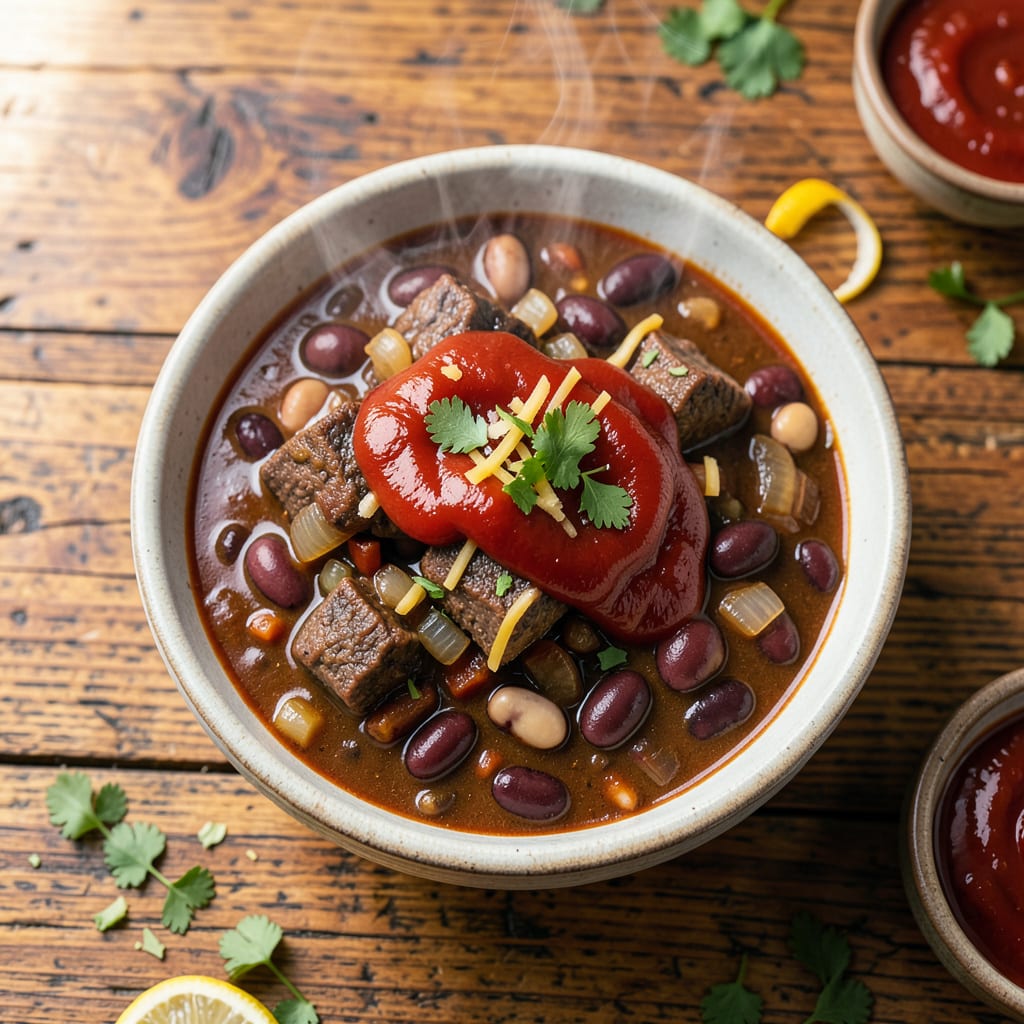 Ketchup in Chili: Secret Ingredient for Rich, Balanced Flavor example with annotations