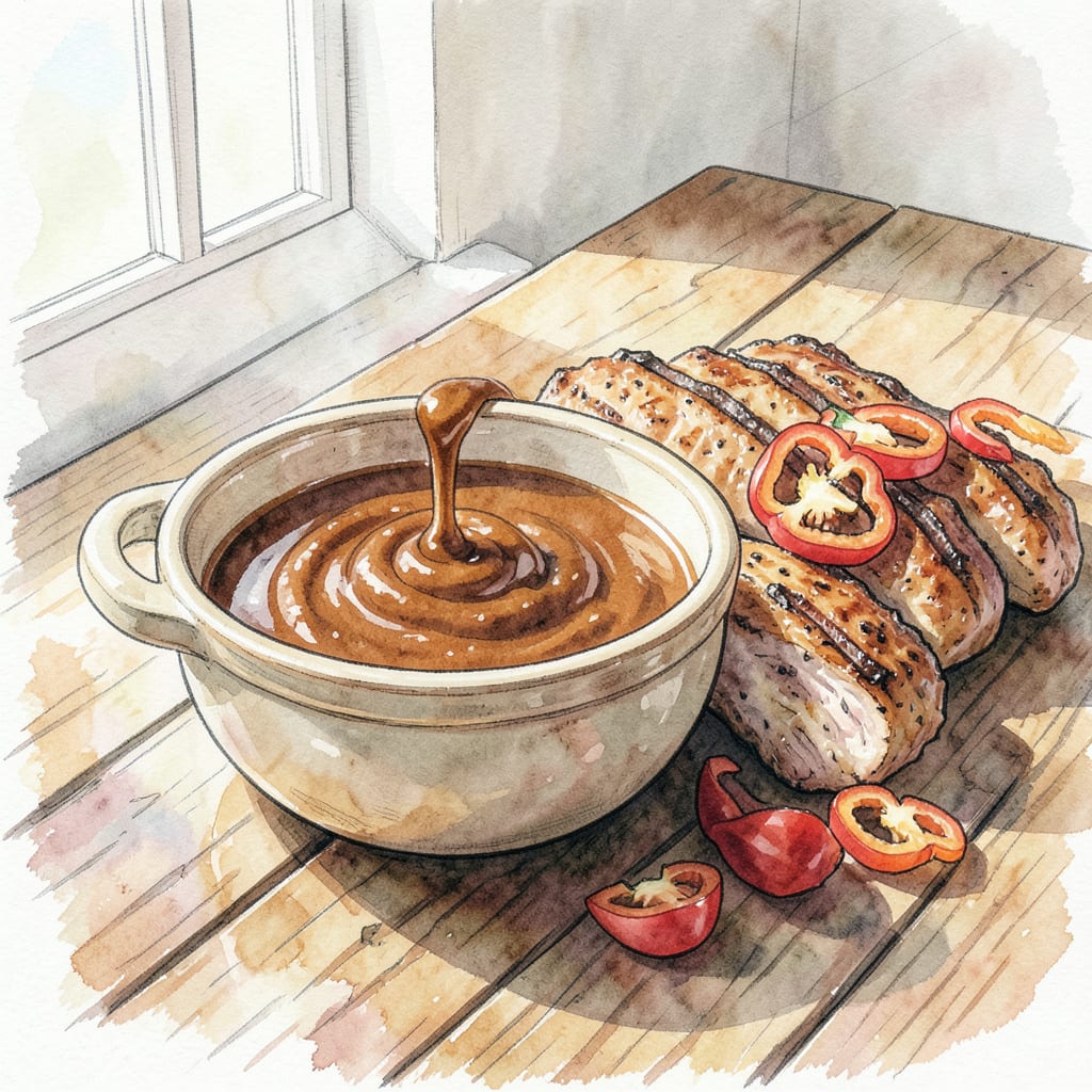 Keto BBQ Sauce Recipe: Sugar Free Condiment for Low Carb Grilling illustration with key details