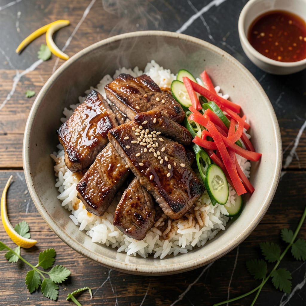 Complete Korean BBQ Beef Bowl Recipe: Sweet and Savory Rice Bowl Delight overview image