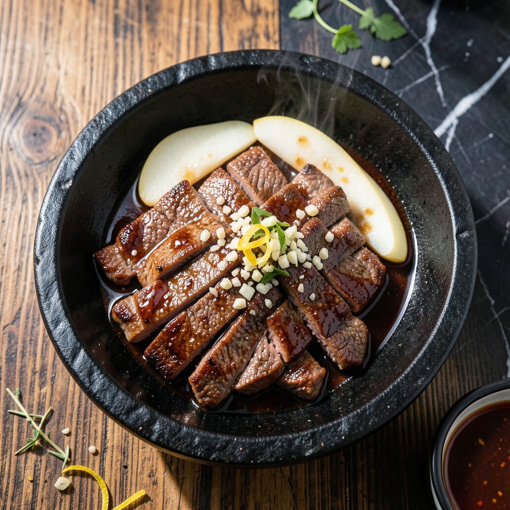 Complete Korean BBQ Beef Bulgogi Recipe: Sweet Soy Marinade with Charred Edges overview image