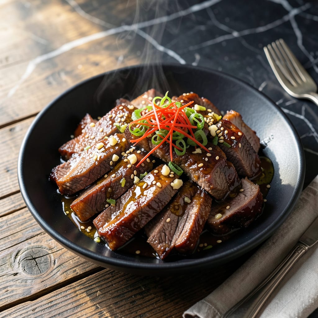 Complete korean bbq beef slow cooker recipe overview image