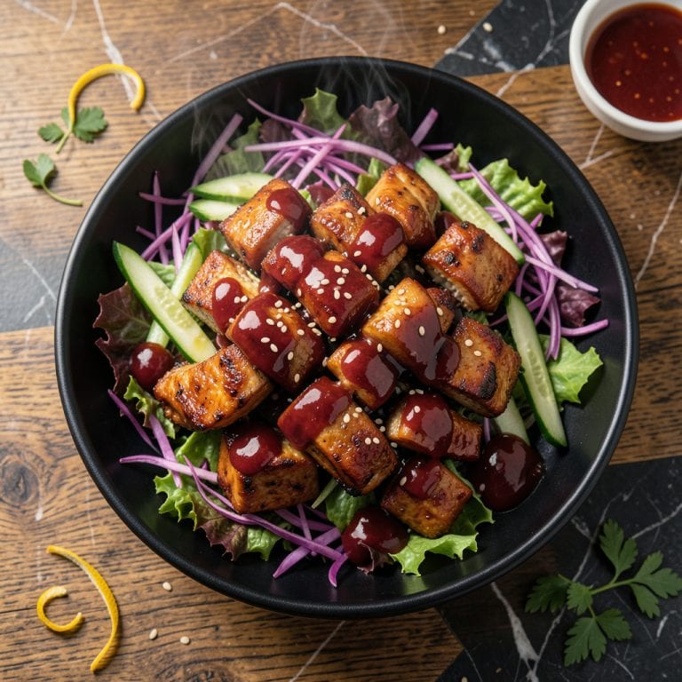 Visual representation of korean bbq chicken salad recipe