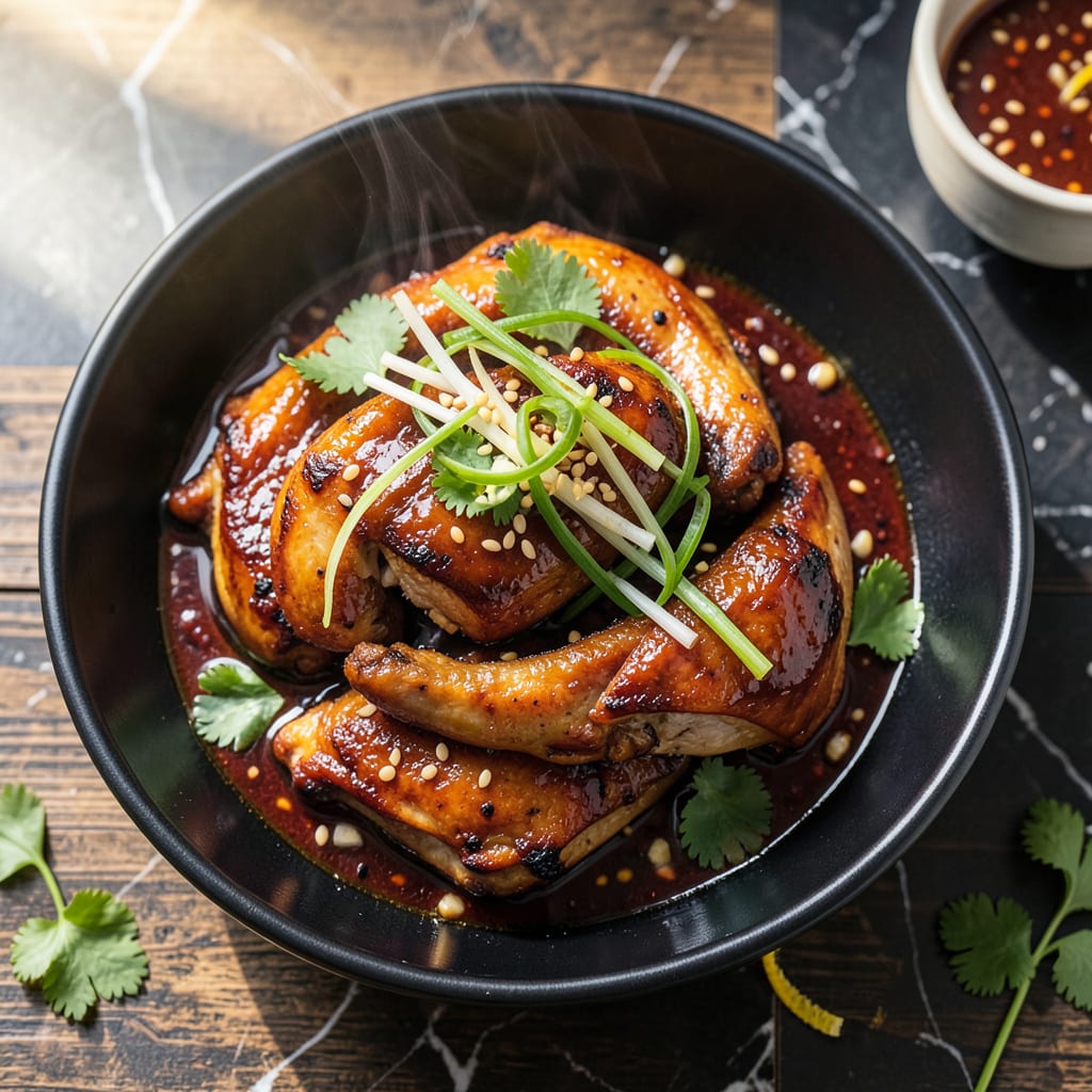 Complete korean bbq chicken thighs recipe overview image