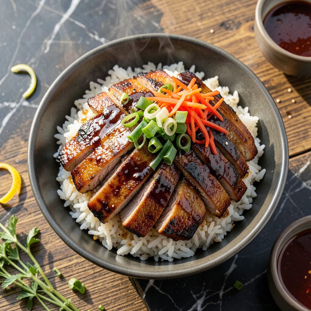 Comprehensive korean bbq pork bowl recipe visual reference