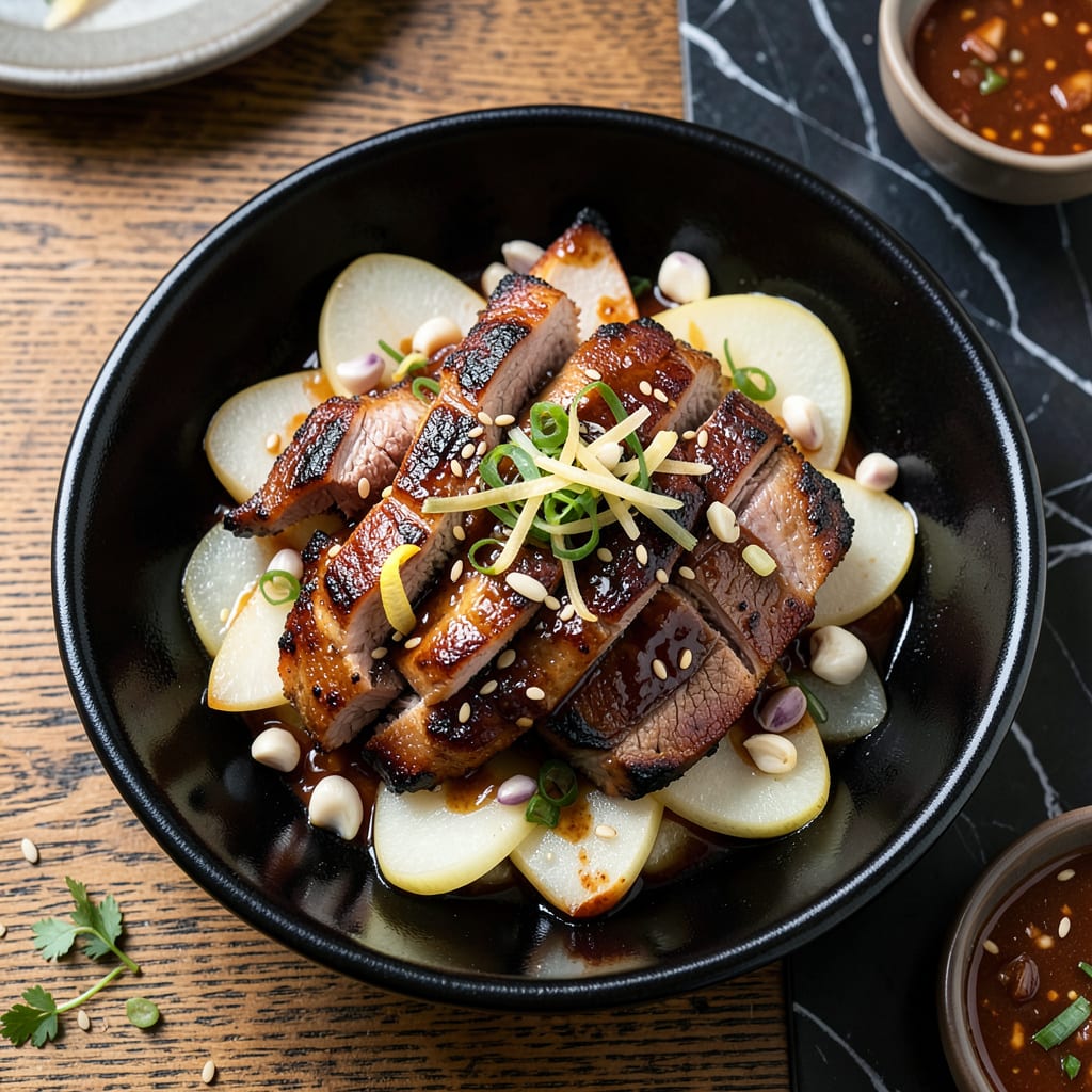 korean bbq pork shoulder recipe example with annotations