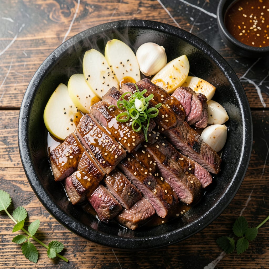 Korean BBQ Recipe: Smoky Sweet Grill Mastery at Home illustration with key details