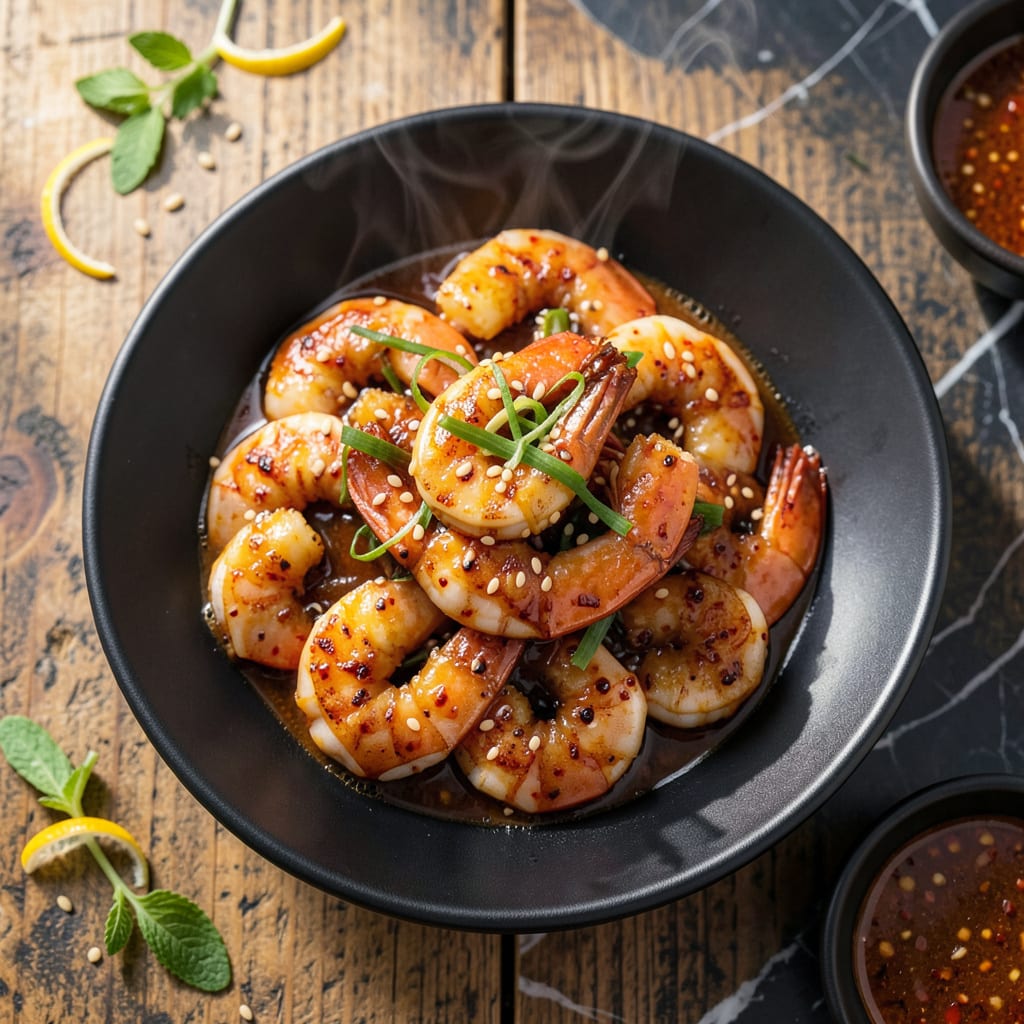 Korean BBQ Shrimp Recipe: Sweet and Spicy Charred Delight detailed visual guide