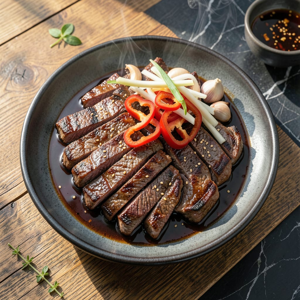Korean BBQ Steak Recipe: Sweet and Savory Grill Masterpiece detailed visual guide