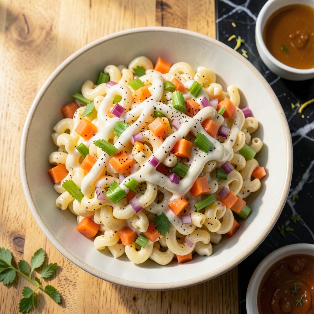 Comprehensive l and l bbq macaroni salad recipe visual reference