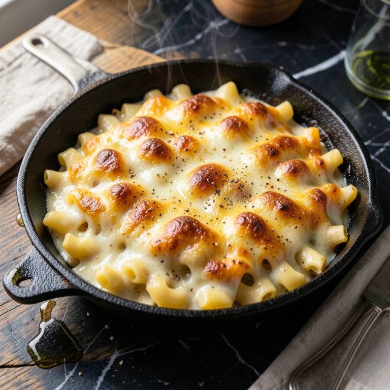 Lewis BBQ Mac and Cheese Recipe: Smoky Three Cheese Indulgence example with annotations