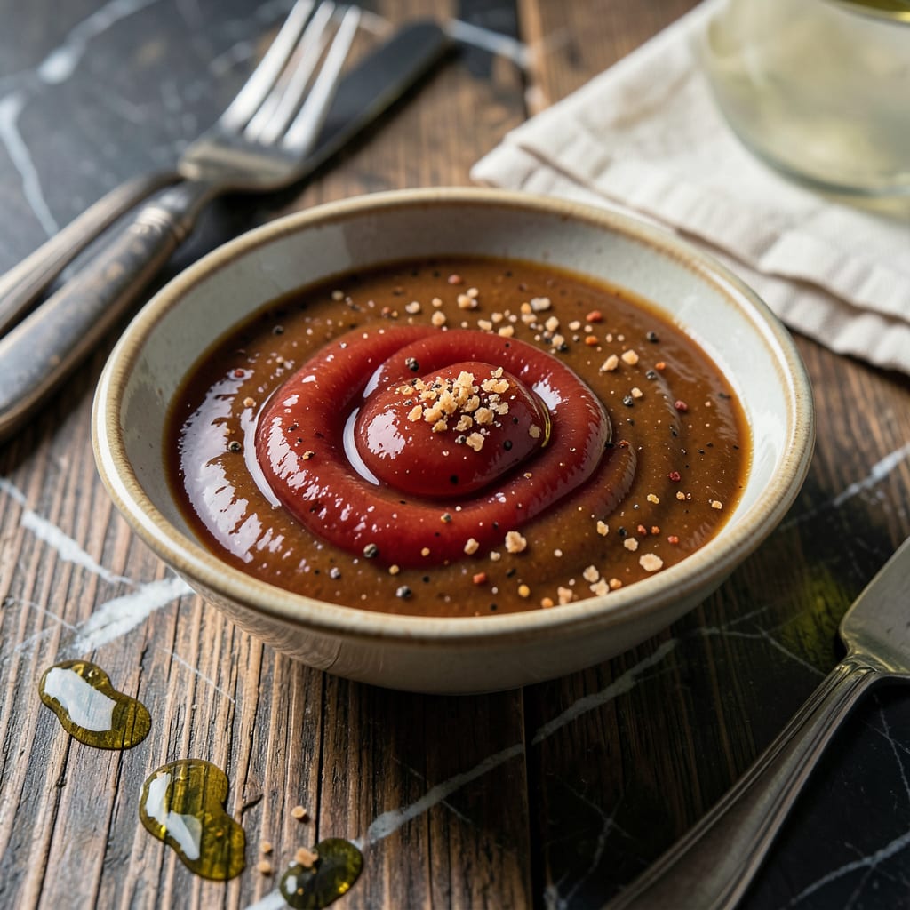 Lexington NC BBQ Sauce Recipe: Piedmont Style Vinegar and Pepper Tang illustration with key details