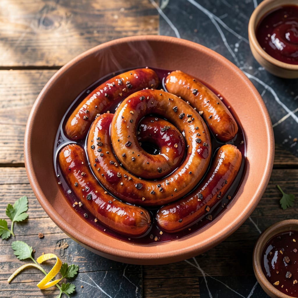 Lil Smokies Recipe Grape Jelly BBQ Sauce: Sweet and Smoky Party Favorite example with annotations