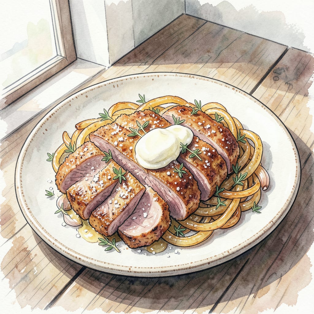 Liver Recipe: Pan Seared Perfection with Caramelized Onions example with annotations