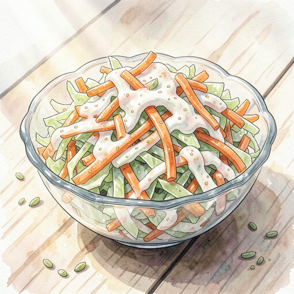long john silvers coleslaw copycat recipe illustration with key details