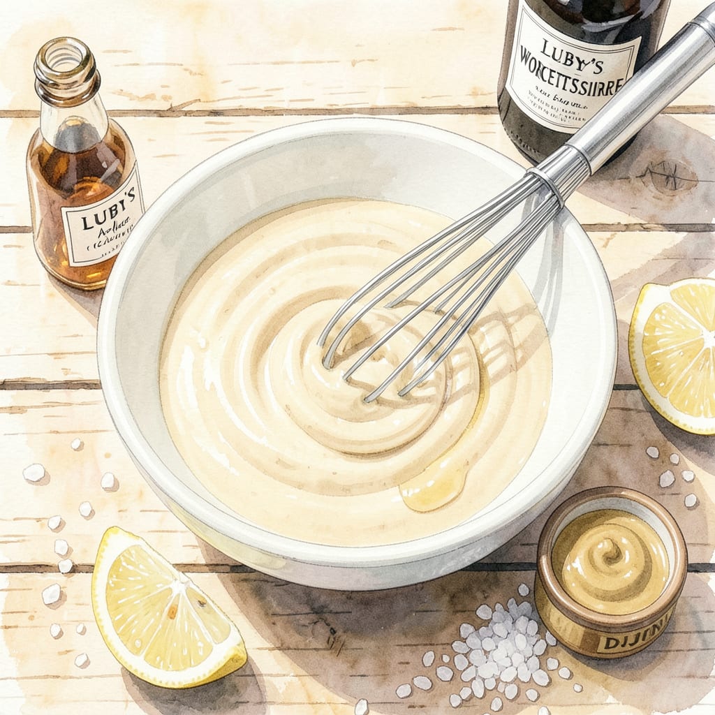 lubys dressing recipe example with annotations
